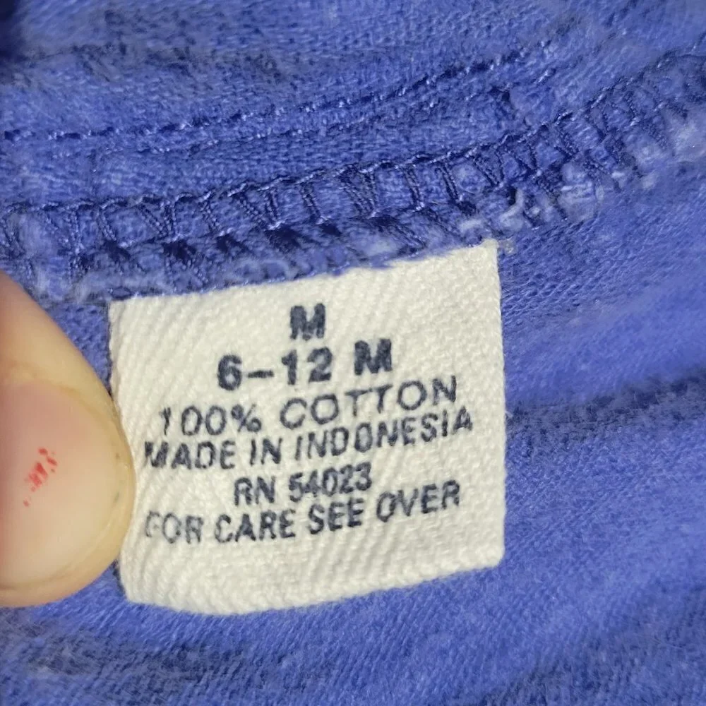 Baby Gap Vintage Unisex Blue Corduroy Overalls With Snaps Size 6-12M